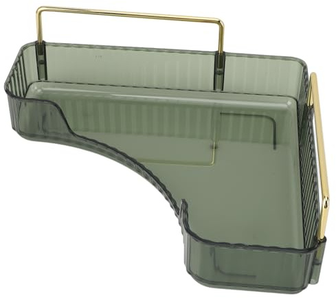 KIMISS Organizer da Banco Ad Angolo per Trucchi da Bagno - Grande Vassoio Portaoggetti Multifunzionale per Cosmetici e Prodotti per la Cura della Pelle (verde scuro)
