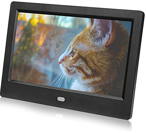 12 HD, 1280 * 800 Marco de Fotos electrónico Marco de Fotos Digital con Reproductor de música y Video, Reloj Despertador, Calendario, etc. Altavoz Incorporado para la Oficina doméstica(Negro) (7)