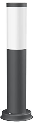 ledscom.de Pollerleuchte PORU für außen, IP44, 39cm, anthrazit, inkl. E27 Lampe 471lm, extra-warmweiß