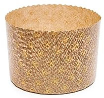 Ecopack Lot de 100 moules en papier à panettone de 750 g pour four jusqu'à 220 °C