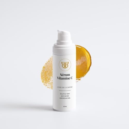 Sérum Vitamine C – Cure de Lumière – Certifié Naturel Ecocert – Anti-Taches Brunes – Éclat & Uniformise le Teint – Peaux Matures – Anti-Âge – Visage, Yeux & Cou – 30 ml – Belle après 40 ans