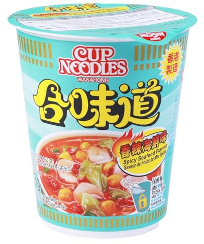 WaNaHong Nissin Cup Noodle - SPICY Seafood Flavour Ramen (24 Cups)