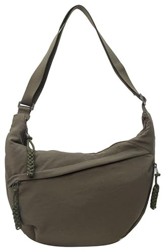 Nylon Crescent Crossbody Bag for Women Shoulder Tote Handbag Casual Sling Bag Dumpling Purse Bag for Outdoor Travel
