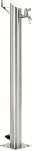 Colonne d'eau de jardin ronde en acier inoxydable 95 cm 45456