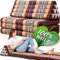 Namasdee Thaikissen XXL breit 190x80x8cm mit 100% natürlicher Kapokfüllung (Braun/Elefanten)