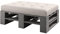 Lermowood Palettenmöbel Mp Hocker 120 x 60 x 40 cm Grau | Europaletten Indoor und Outdoor Lounge Gartenmöbel Holz Gartenmöbel Set Lounge Möbel Terrasse Balkon Loft Stil Paletten