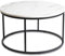 MEBEL ELITE Couchtisch Rund 80x80x46 cm - Modern Wohnzimmertisch Weiß Marmoroptik - Sofatisch Rund für Wohnzimmer und Büro - Runder Tisch Pflegeleichter und Schmutzabweisender