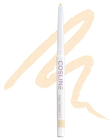 COSLINE Kajal Eyeliner Stardust 124, Gold, Wasserfester Kajal, Verschmiert nicht, heller schimmernder Lidstrich, Weiches Auftragen, Starke Pigmentierung, Vegan, Made in Germany