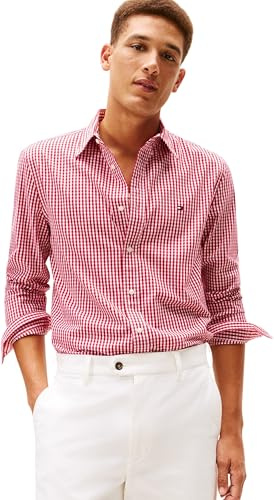 Tommy Hilfiger Flex Poplin Big Gingham RF Shirt Mw0mw41713 Camisa L/S Hombre (Pack de 1)