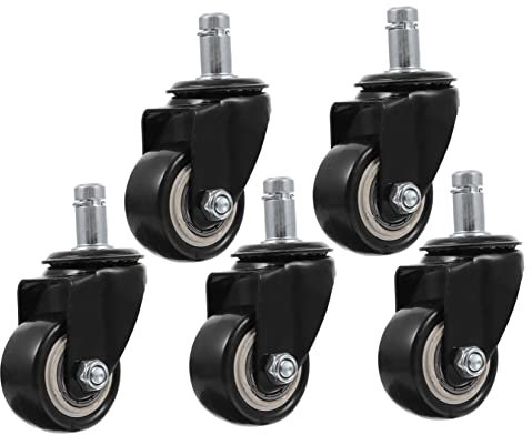 Angoily 5pièces Roulettes Pivotantes Pour Chaise De Bureau Lot De Roulettes Silencieuses Et Rotatives Bidirectionnelles Pour Sols Durs