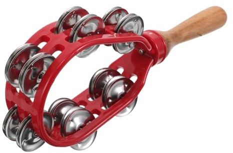Milisten Campanello in Legno Manico Strumento Musicale Per Ragazzo Ragazza Ragazza Piccoli Strumenti Percussione Campanellini Bastone Giocattolo Musicale Per Festa