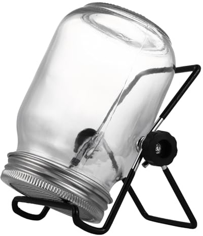 BAZEITFLOW Tarro Germinador con Tapa Inoxidable Tapa de Malla y Soporte Negro Kit para Caseros para Brotar Alfalfa Brócoli y