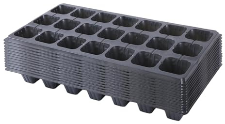 Stgfyxgs 12 Bandejas para Plántulas de con Bandejas para Plantas de Celdas Y Orificio de Drenaje, Macetas de Inicio para Invernadero, Patio Y Jardín, 21 Celdas