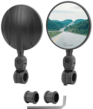 SUPAREE specchio pieghevole fuoristrada specchietto fuoristrada pieghevole per manubrio moto, ruotabile di 180° adatto per manubri di diametro 20 mm e 25 mm per scooter ATV - 2 pezzi