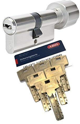 ABUS Bravus.4000 BZD Knaufzylinder mit 6 Schlüssel, Länge (a/b) 30/K30mm (cm=60mm) K=Knaufseite, nach DIN EN1303, Angriffswiderstandsklasse D, RC2/RC3 Level geeignet