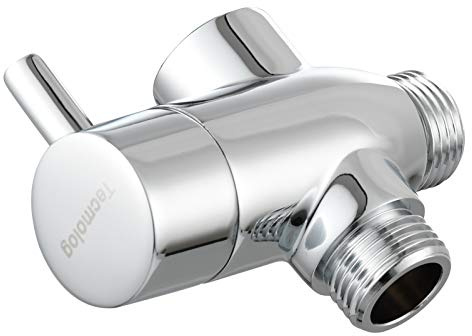 Tecmolog Umstellventil Dusche 3 Wege 1/2 Messing Absperrventil Dusche T Adapter für Handbrause DSF013 Chrom