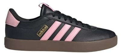 adidas Women's VL Court 3.0 Sneaker, Black/Pink/Gum, 6.5 UK