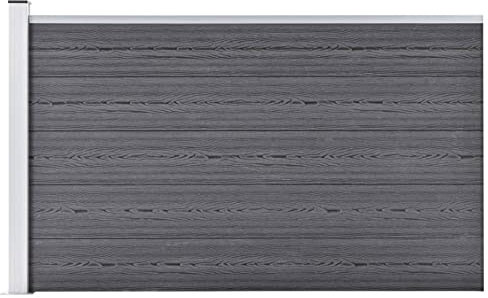 Gartenzaun, JUDYY Sichtschutzzaun, Sichtschutz Zaun, Dichtzaun, Gartenzäune, Gartensichtschutz, Zäune Für Garten, WPC 175x105 cm Grau