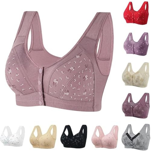 Ladies Plus Size Bra Full Coverage Bra Non Wired Adjustable Shaper Bra Comfort Breathable Push Up Everyday Bra Soft Cup Underwear Support Bralette Lounge Lingerie for Women 2025