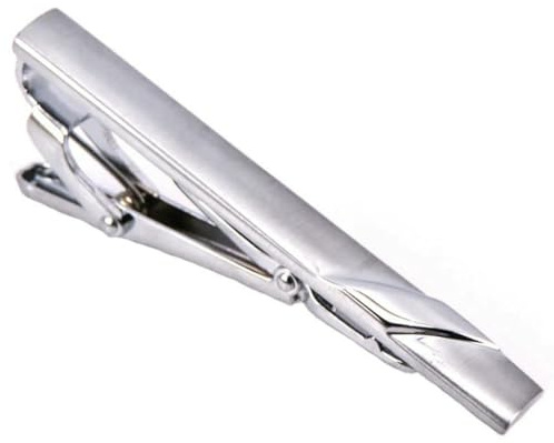 GLDFW emalj sprayfärg laser rand svart kristall mäns bröllop affärer formell slipsklämma, As shown, Icke-ädel metall, Pärla