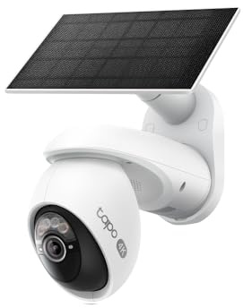 Tapo C660 KIT 4K 8MP Solar-Powered Pan/Tilt Security Camera, Starlight Color Night Vision, 360° AI Tracking Outdoor Camera, Solar Charging, Two-Way Audio, 2.4&5 GHz Connection, Works with Alexa&Google