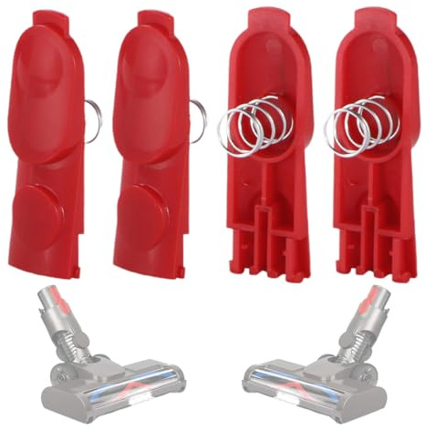 UIEXEA 2 Unidades de Repuestos para Aspiradoras, Piezas de Repuesto para Clip Resorte de Botón, Aplicable con Recambios para Aspiradores V6/V7/V8/V10/V11/V15, Incluye Adaptador y Accesorios