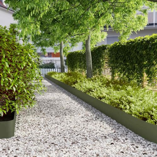 Valla de jardín, 30 unidades, 20 x 103 cm, acero laminado en frío, para paisajismo, anillos de árboles, patio y caminos