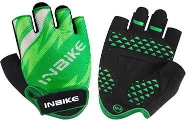 INBIKE Children's Short-Finger Cycling Gloves Summer Riding Glove Breathable Non-Slip for Balance Bike MTB Scooter 5-12 Years Boys Girls C229