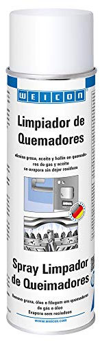 WEICON Limpiador de Quemadores | 500 ml | Elimina grasa, aceite, hollín y otras suciedades de quemadores | Transparente