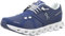 ON Womens Cloud 5 Textile Synthetic Denim White Trainers 3.5 UK