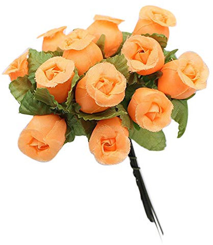1 mazzo di fiori artificiali 12 rose rose rose artificiali fai da te fai da te, matrimoni, feste, casa, giardino, tomba, decorazione per interni ed esterni, disposizione di fiori di seta resistenti