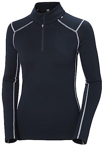 Helly Hansen Mujeres W Lifa Merino Midw 1/2 Zip, Azul Marino, XL