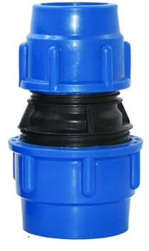 MiJunHD Conector recto reductor de tubería de polietileno, 63 mm a 50 mm, conexión de manguera de plástico, accesorios rápidos para riego de jardín y agricultura (1 pieza)