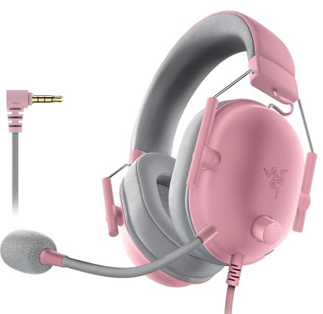 Razer BlackShark V2 X (PlayStation) - Kabelgebundenes E-Sports Headset für PlayStation 5 Konsole (250g, Nierenmikrofon, 50mm Treiber, passive Geräuschunterdrückung, 3,5mm Klinke) Quartz