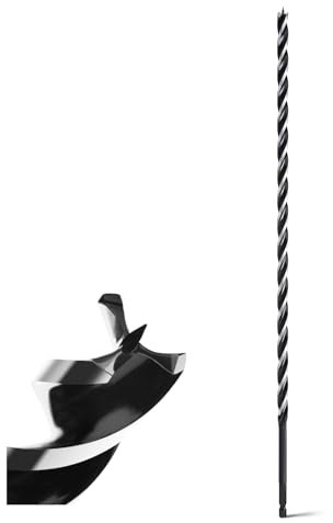 Punta elicoidale per legno, 10 x 460 mm, per legno tenero, legno duro, con punta di centraggio e asta E 6.35