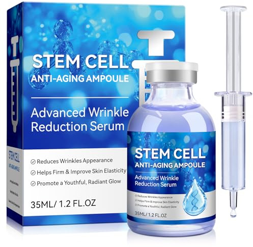 Stem Cell Serum for Face, Microneedling Serum, Anti Aging Stem Cell Ampoule, Nourishing Facial Skin, Stimulate Collagen and Smooth Out Stubborn Wrinkles, Suitable for All Skin Types 35ml