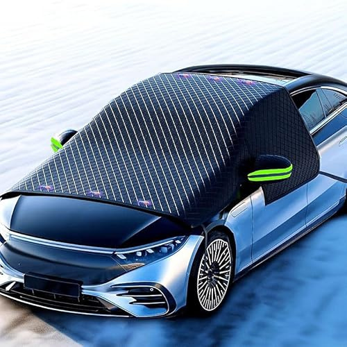 XIBANY Copertura Parabrezza Auto per Mercedes Benz B Class B180 B180d B200 B200d, Telo Parabrezza Antigelo Magnetico, Copri Parabrezza Inverno, Protezione da Neve, Ghiaccio, UV Sole, Gelo,A Black