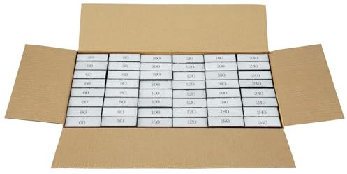 48 STK. Schleifschwamm Schleifschwämme Korn 60 80 100 120 180 240 Handschleifmittel Schleifschwammset Schleifblock schmirgelschwamm Schleifen Schwamm fein grob superfein nass trocken Schleifen