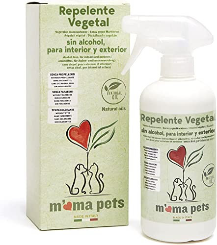 M' MA PETS Repellente Disabituante per Cani e Gatti 100% Naturale, Made in Italy - Spray Anti Urina Uso Interno ed Esterno – Formula Green a Base Vegetale Senza Alcool - 500ml