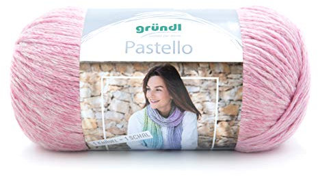 Gründl 4867-01 Pastello Garn, Cotton, orchidee pastel farbe meliert, ca. 400 m, Meter
