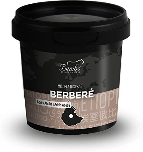 Berberè Bembo 65 g - Una Mezcla Universal de Especias del Continente Africano - para Carnes a la Parrilla, Cous Cous, Tajine y Salsa Harissa - (Berberè 65 g)