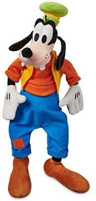 Disney Store Official Goofy Medium Soft Toy for Kids, Cuddly Character with Fuzzy Texture and Embroidered Details, Patched Trousers and Felt Teeth,Disney Plushy Suitable for All Ages