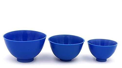 Lot de 3 bols mélangeurs en caoutchouc souple pour alginate et plâtre