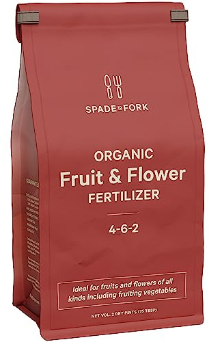 Organic Fruit & Flower Fertilizer - 2lbs - Natural Indoor & Outdoor Plant Food for Strong Healthy Plants and Soil