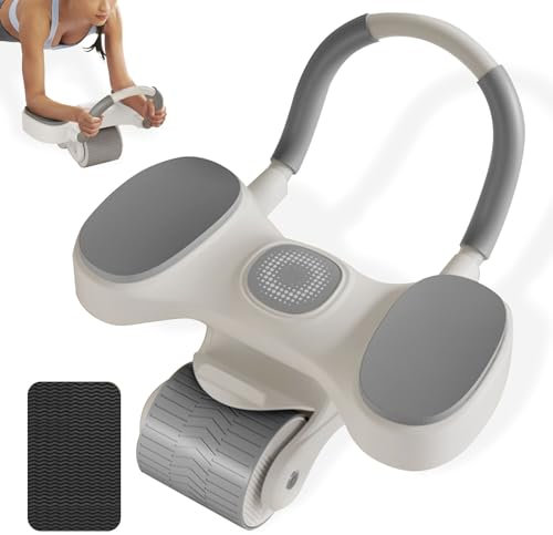 Automatische Rebound-Bauchrolle, AB Roller mit Stabilen DoppelräDern, Bauchtrainer für Zuhause und im Gym