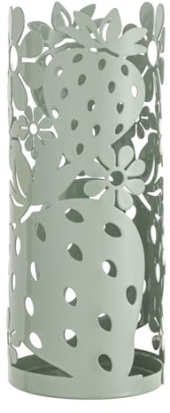 Baroni Home Portabicchieri in Metallo Decorato, Dispencer Bicchieri USA e Getta Design Moderno per Tavola e Cucina, Linea Fragola, 8x8x20 cm