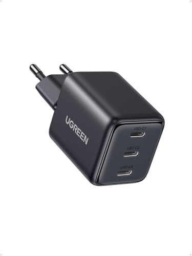 UGREEN Zapix 30W Caricatore USB C 3 Porte Ricarica Rapida per iPhone GaN Spina da Parete Compatibile con iPhone 17 Pro MAX Air 16 15 Plus Pixel 10 Pro Galaxy S25 S25 Ultra A57 A76 iPad MacBook Air Neo