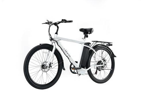 MOVIN E-Bike Cycle 250W Rear Motor, 26 Inch Bicycle Hybrid, For Adults Men & Women, Road Legal Electric Bikes UK, 7-Speed, LED Display, Disc Brakes, Pedal Assist, 36V12.5Ah Battery