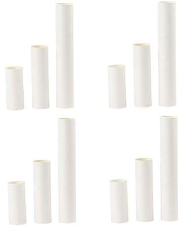 FRCOLOR 24 pièces Tubes Carton Kraft Blanc pour Dessins DIY Protège-affiches et Peintures Tubes Papier Rigide pour Expédition et Stockage