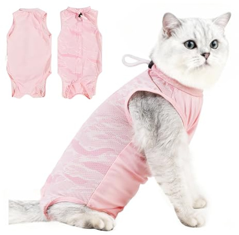 GIDWRIY Body Post Operatorio Gatto, Tutina Operatoria Gatto,Tuta Gatti Sterilizzazione,Tuta Medica da Recupero,Tutina Chirurgica Gatti Traspirante,Clothes Cat Recovery,Vestito per Non Leccarsi